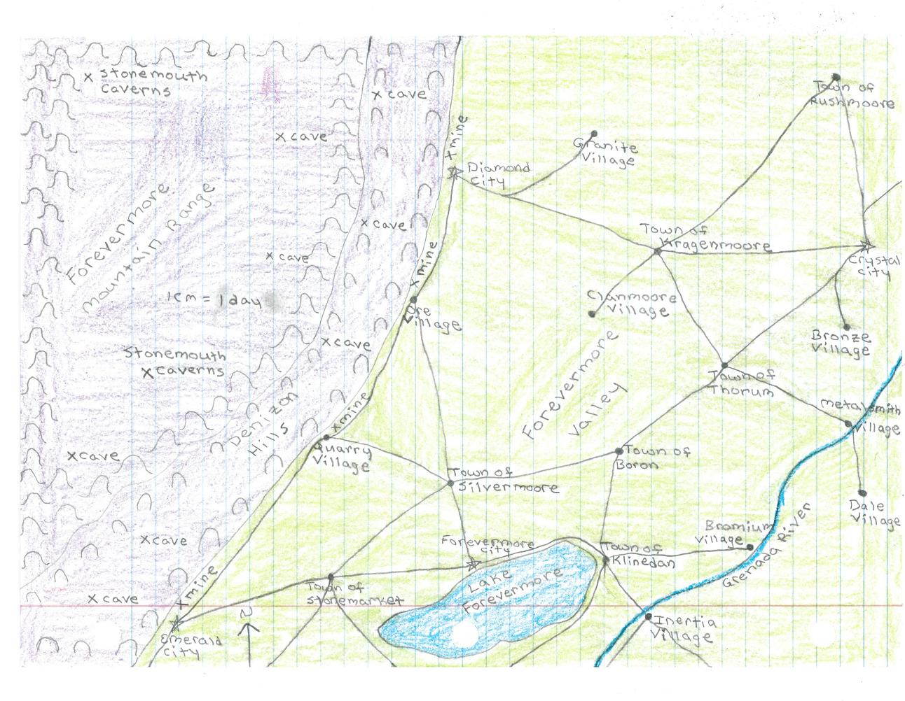 Map 4<br />Dwarven Valleys (West of Myrell Forest)