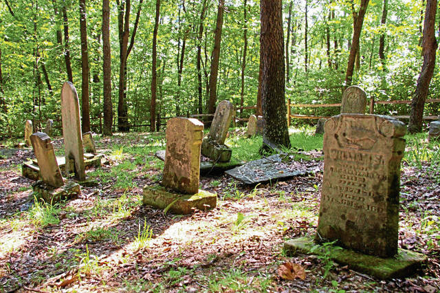 Old overgrown graveyard