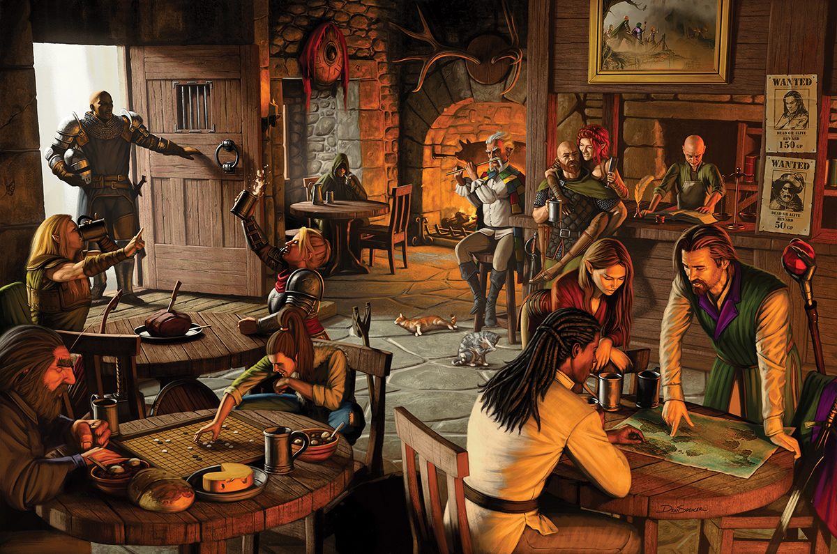 Inside the Red Dragon Tavern