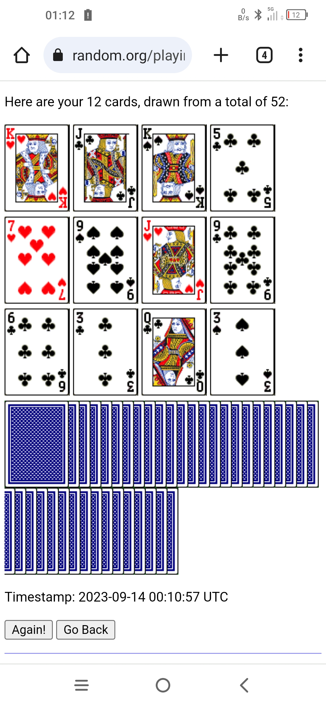 Poker hands: