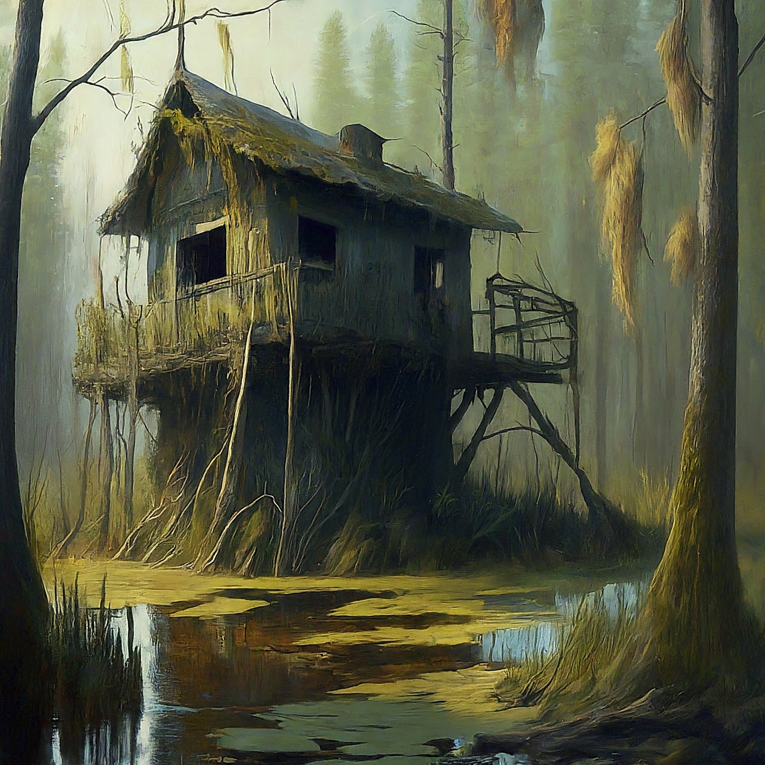 Abandoned hunter outpost in swamp 2.jpg