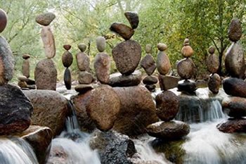 Pebble stacks