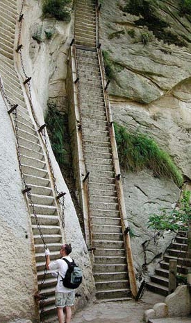 Sinkhole Chimney steps