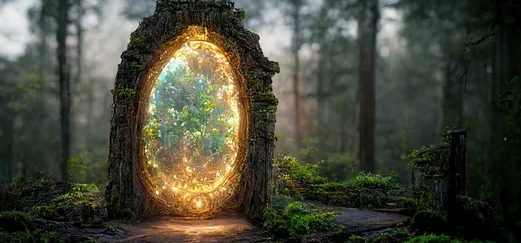 Portal into Forest Scene