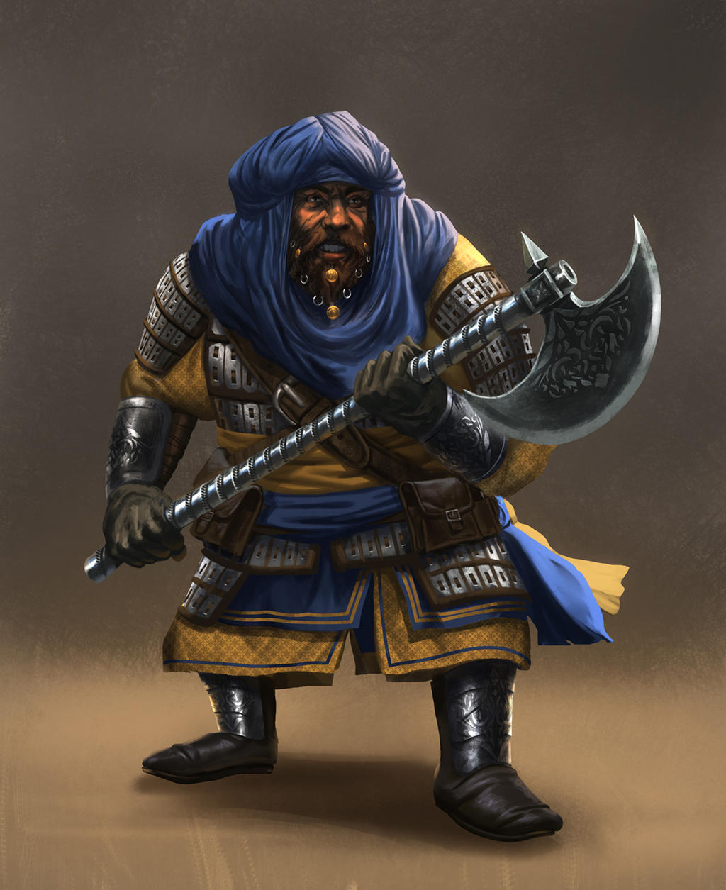 Dwarf with Halberd